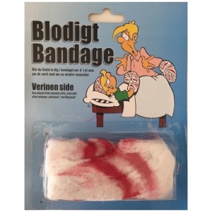 FAKE BLOOD BANDAGE Costume Party Halloween Fancy Dress Tearable Gore