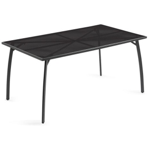 FORTIA 150x90cm Outdoor Dining Table, Rectangular, Furniture for Outside with E-coating