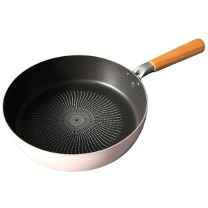 Fanjini Stone Frypan Frying Pan 28cm Non-Stick IH Induction Wood Ceramic Round PINK