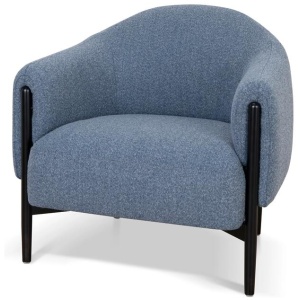 Farina Fabric Armchair - Dark Grey Blue by Interior Secrets - AfterPay Available