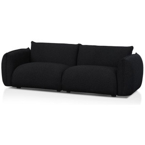 Ferrell 3 Seater Sofa - Black Boucle by Interior Secrets - AfterPay Available