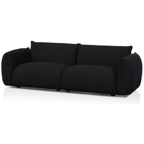Ferrell 3 Seater Sofa - Black Boucle by Interior Secrets - AfterPay Available