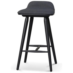 Finn 65cm Wooden Bar Stool - Charcoal Black by Interior Secrets - AfterPay Available