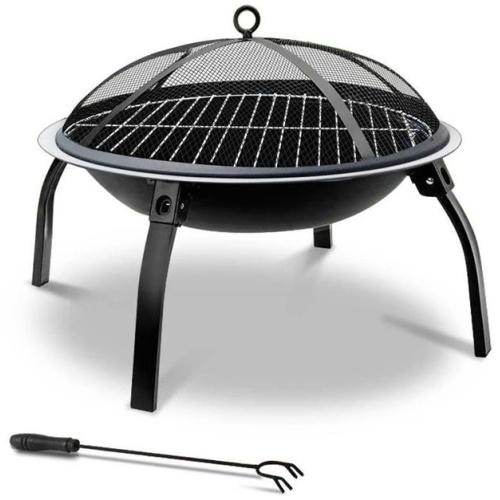 Fire Pit BBQ Charcoal Grill Smoker Portable Outdoor Camping Garden Pits 30"