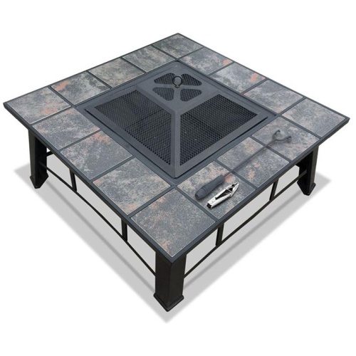 Fire Pit BBQ Grill Smoker Table Outdoor Garden Ice Pits Wood Firepit