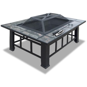 Fire Pit BBQ Grill Stove Table Ice Pits Patio Fireplace Heater 3 IN 1
