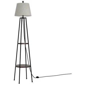 Floor Lamp 2 Tier Shelf Storage LED Light Stand Home Living Room Upright