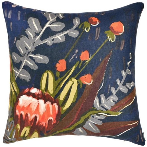 Flora Australis Linen Cushion - 50x50cm