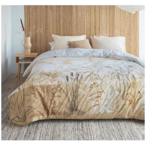 Florine Cotton Percale Sand Quilt Cover Sets by Bedding House Queen