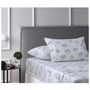 Flower Bunch Cotton Flannelette Light Blue Sheet Set by Accessorize Single