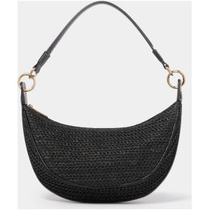 Forever New Women's Taisa Woven Shoulder Bag in Black
