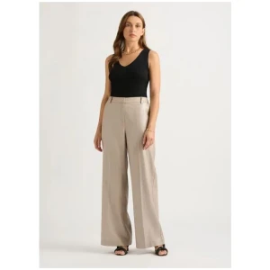 Freida Foiled Linen Wide Leg Pant