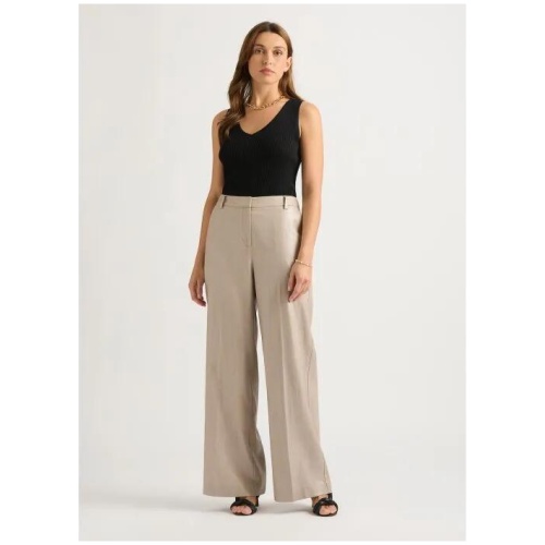 Freida Foiled Linen Wide Leg Pant