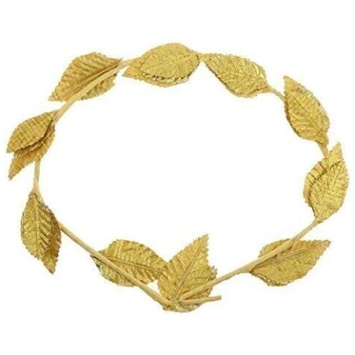 GOLD LEAF WREATH Greek Headband Crown Leaves Band Roman Costume Dress Party