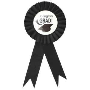 GRADUATION RIBBON BADGE Grad Award Uni Rosette Fancy Dress Party University