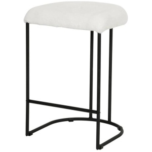 Galvan 65cm Bar Stool - Cloud Fur - Last One by Interior Secrets - AfterPay Available