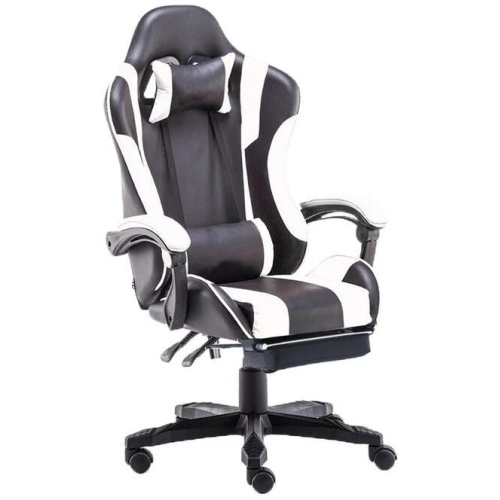 Gaming Chair Office Computer Seating Racing PU Executive Racer Recliner Large Black White