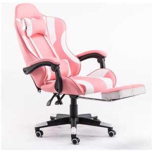 Gaming Chair Office Computer Seating Racing PU Executive Racer Recliner Large Pink