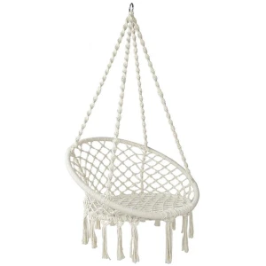 Garden Hammock Chair Swing Bed Relax Rope Portable Outdoor Hanging Indoor 124CM