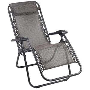Garden Zero Gravity Recliner Chairs Outdoor Sun Lounge Beach Chair Camping - Beige