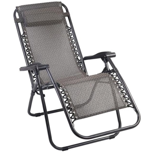 Garden Zero Gravity Recliner Chairs Outdoor Sun Lounge Beach Chair Camping - Beige