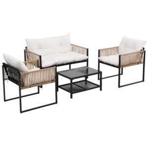 Gardeon 4 Seater Outdoor Sofa Set 4PCS Table Chair Set Garden Patio Furniture