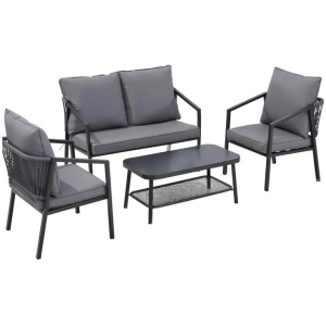 Gardeon 4 Seater Outdoor Sofa Set 4PCS Table Chair Setting Patio Furniture