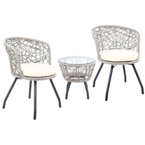 Gardeon Outdoor Patio Chair and Table - Grey