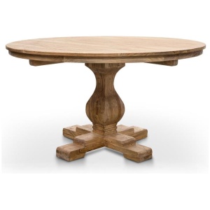 Gene Reclaimed 1.4m Round Dining Table - Rustic Natural by Interior Secrets - AfterPay Available