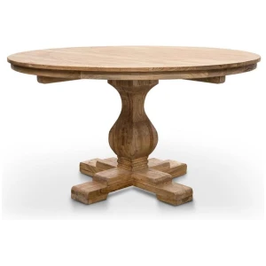 Gene Reclaimed 1.4m Round Dining Table - Rustic Natural by Interior Secrets - AfterPay Available