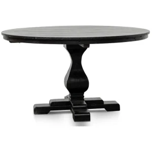 Gene Reclaimed Wood 1.4m Round Dining Table - Rustic Black by Interior Secrets - AfterPay Available