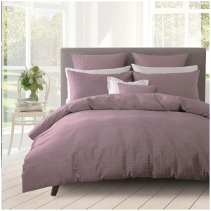 Georges Fine Linens Aurora Mauve Lightly Quilted Quilt Cover Set - Super King
