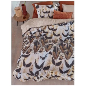 Giselle Cotton Sateen Natural Quilt Cover Sets by Bedding House Queen