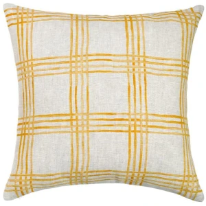 Golden Picnic Linen Cushion - 50x50cm