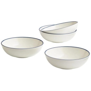 Gordon Ramsay Maze by Royal Doulton Set of 4 Cereal Bowls Denim Line