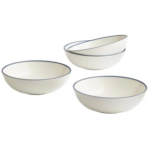 Gordon Ramsay Maze by Royal Doulton Set of 4 Cereal Bowls Denim Line