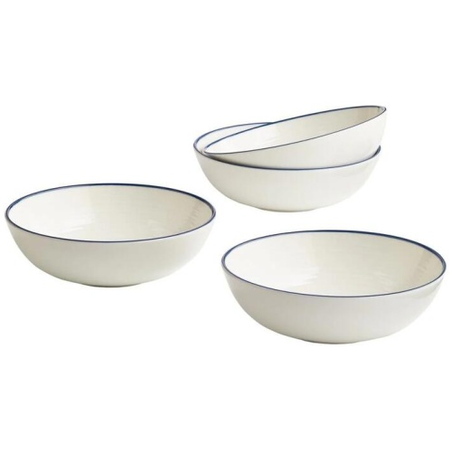 Gordon Ramsay Maze by Royal Doulton Set of 4 Cereal Bowls Denim Line