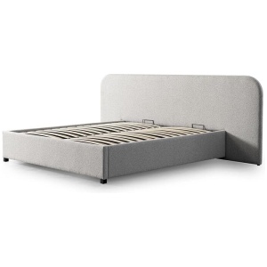 Greta King Sized Bed Frame - Clay Grey with storage by Interior Secrets - AfterPay Available