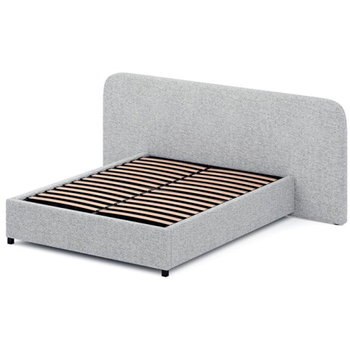 Greta Queen Sized Bed Frame - Dusty Pepper Boucle with Storage by Interior Secrets - AfterPay Available