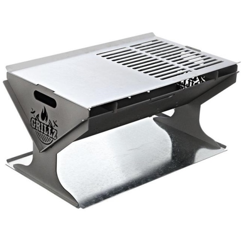 Grillz Fire Pit BBQ Outdoor Camping Portable Patio Heater Folding Packed Steel