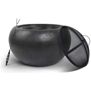 Grillz Outdoor Portable Fire Pit Bowl Wood Burning Patio Oven Heater Fireplace