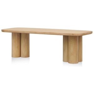Hallie 2.4m Elm Dining Table - Light Natural by Interior Secrets - AfterPay Available