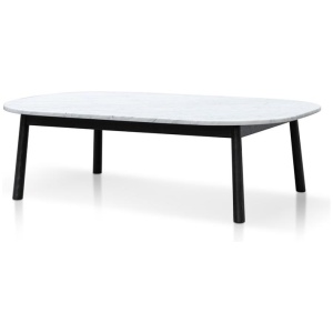 Hamilton 110cm Marble Coffee Table - Black Base by Interior Secrets - AfterPay Available