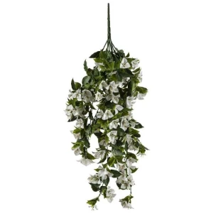 Hanging White Artificial Bougainvillea Plant UV Resistant 90cm