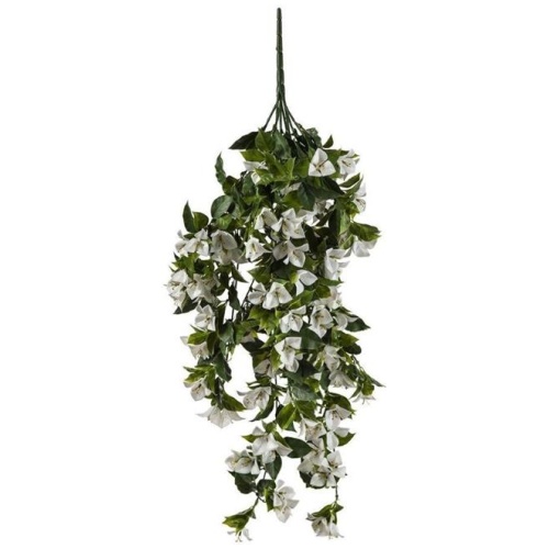 Hanging White Artificial Bougainvillea Plant UV Resistant 90cm