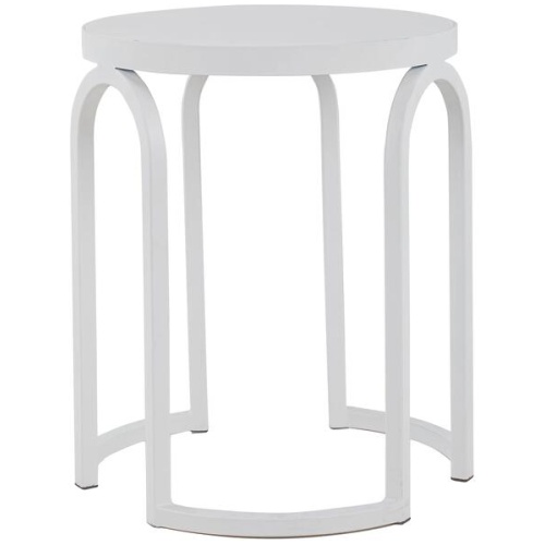 Hardin Oak Side Table - Full White by Interior Secrets - AfterPay Available