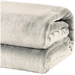 Heavy Weight Acrylic Mink Taupe Blanket by Renee Taylor