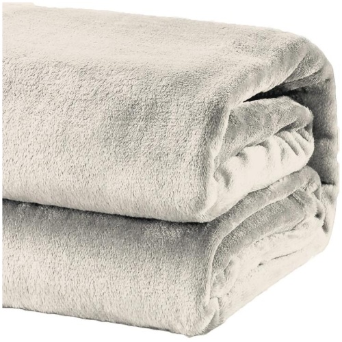 Heavy Weight Acrylic Mink Taupe Blanket by Renee Taylor