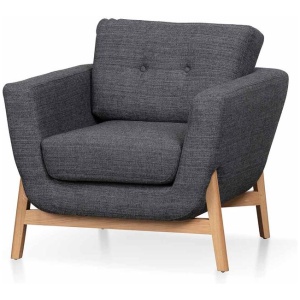 Helgrim Fabric Armchair - Metal Grey by Interior Secrets - AfterPay Available