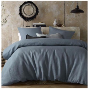 Hemp Eucalypt Quilt Cover by Vintage Design Homeware Queen